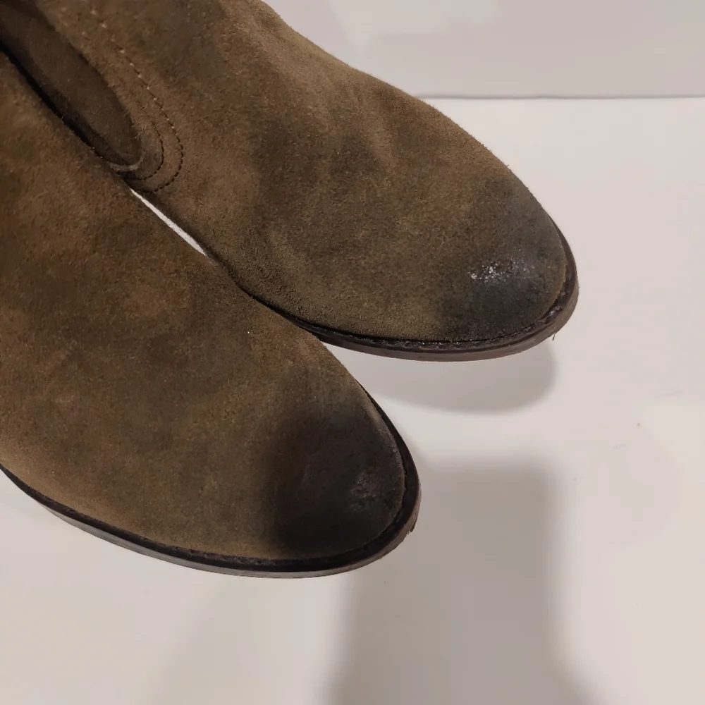 Soho Cobbler Genuine SUEDE Ankle Boot Olive Green